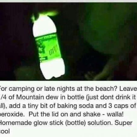 Homemade Glow Stick - Bottle 
