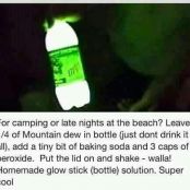Homemade Glow Stick - Bottle 
