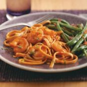 Spicy Tomato Shrimp Fettuccine