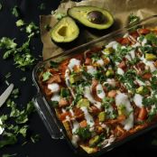 Spicy Spinach and Mushroom Enchiladas