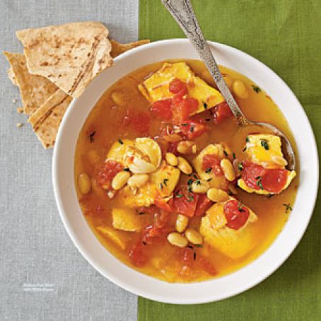 Saffron Fish Stew with White Beans