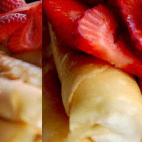 Strawberry and Cream Crepes
