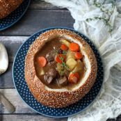 Guinness Beef Stew in Bread Bowls