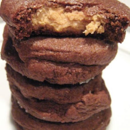 Chocolate Peanut Butter Surprise Cookies