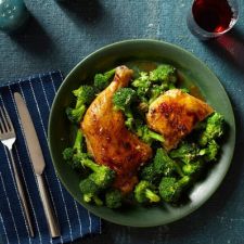 Soy-Honey Chicken With Lemon Broccoli