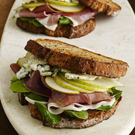 Prosciutto, Pear, and Blue Cheese Sandwich