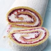 Hazelnut-Raspberry Jelly Roll