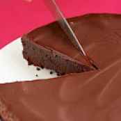 Flourless Chocolate Cake with Chocolate Glaze