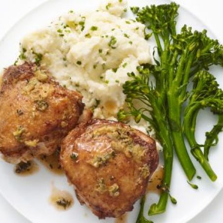 Lemon-Mustard Chicken with Chive Mashed Potatoes