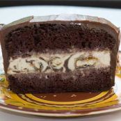 Ice Cream Filled Chocolate Loaf Cake