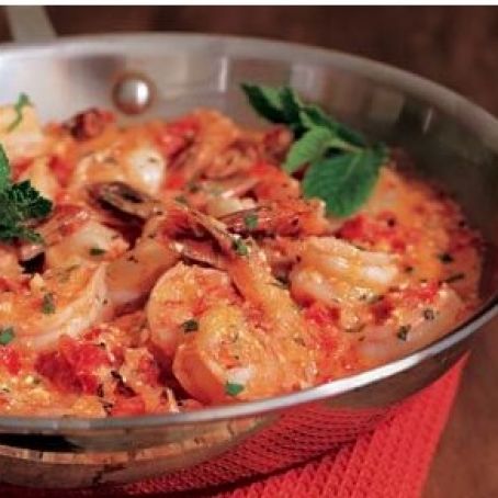 Greek Shrimp with Tomatoes and Feta Cheese