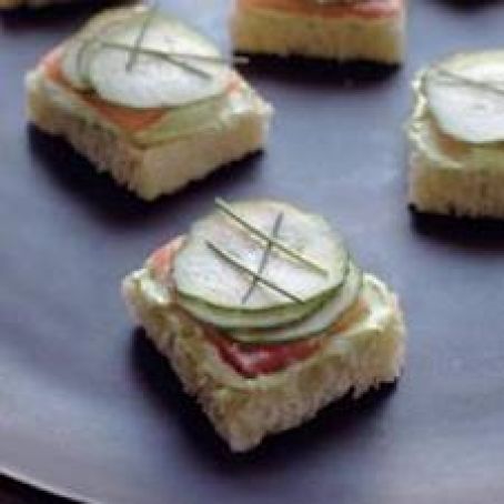 Smoked Salmon and Wasabi Tea Sandwiches