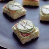 Smoked Salmon and Wasabi Tea Sandwiches