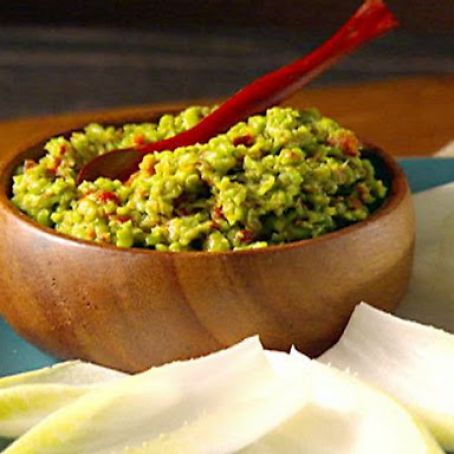 Sundried Tomato and Peas on Endive Spears