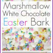 Marshmallow white chocolate bark
