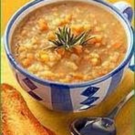 Split Pea Soup with Garlic Toasts 5pts