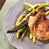 Charred Chicken Thighs and String Beans