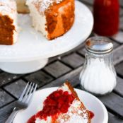 Angel Food Cake with Strawberry Topping