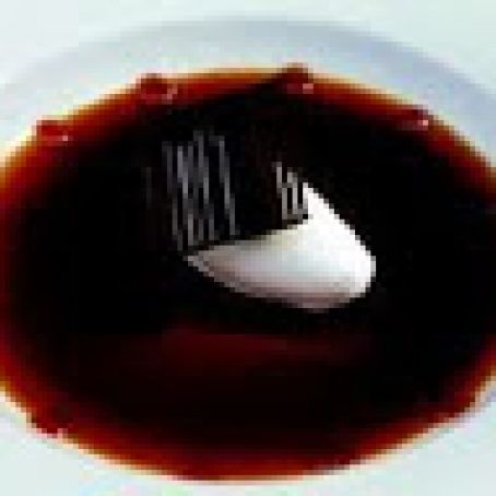 Muscovado Gelatin with Yogurt, Passion Fruit and Cocoa Sorbet