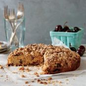 Cherry-Hazelnut Cake with Streusel Topping