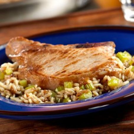 Pork Chops and French Onion Rice