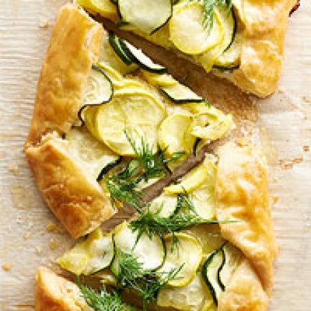 Lemony Ricotta Summer Squash Galette