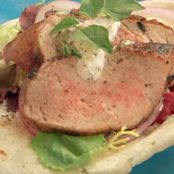 Pork Gyros with Yogurt-Tomato Sauce