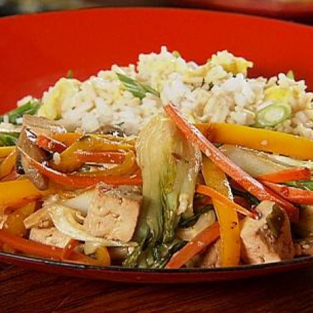 Tofu Stir-Fry with Fried Rice