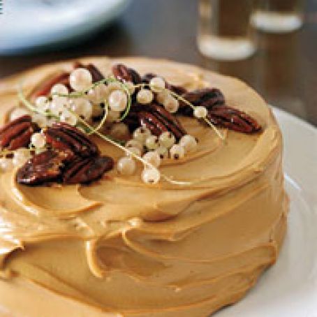 Pumpkin Cake with Caramel-Cream Cheese Frosting