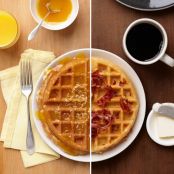 Sour-Milk Waffles with Lemon Curd Syrup