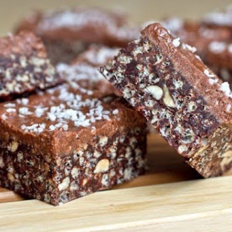 No Bake Peanut Butter Chocolate Crispies with PB Fudge