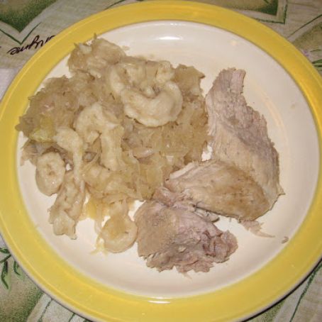 Pork and Sauerkraut with Spaetzle
