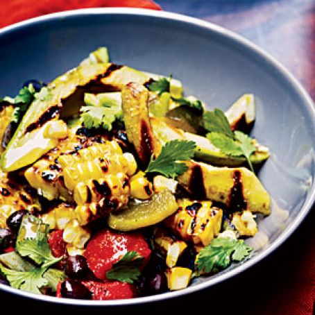 Grilled Corn, Poblano and Black Bean Salad