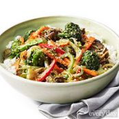 Stir-Fry Veggies with Ginger-Almond Pesto