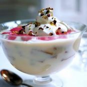 PISTACHIO RHUBARB TRIFLE