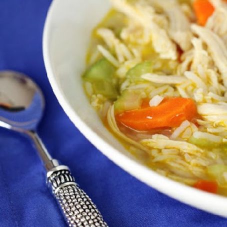 Homemade Chicken, Ranch and Rice Soup