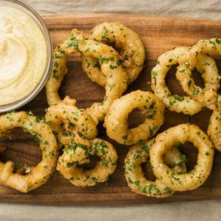 Vidalia Onion Rings with Beer Mustard