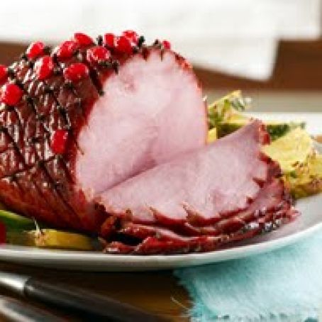 Glazed Ham with Dijon-Pineapple Sauce