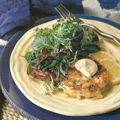 Crab Cakes with Greens and Dijon Dressing