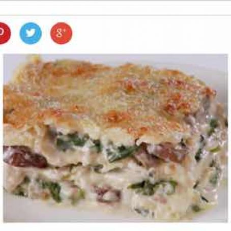 Creamy Spinach and Mushroom Lasagna