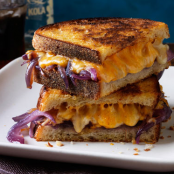 Grilled Cheese with Bourbon Melted Onions