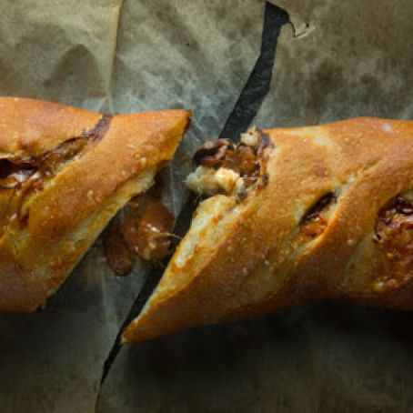 Mushroom and Gruyère Stuffed Baguette (Overnight)
