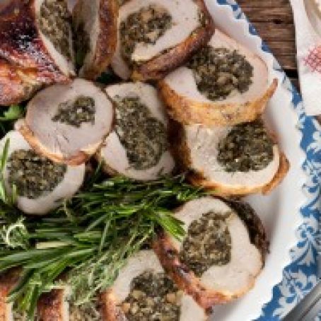 Goat Cheese and Herb Stuffed Chicken Roulade