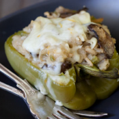 Chicken and Mushroom Stuffed Pepper