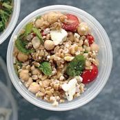 FARRO, CHICKPEA, FETA, and MINT SALAD