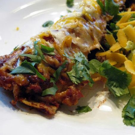 Beef Enchiladas with Easy Mole Sauce