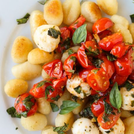 Fried Gnocchi with Mozzarella and Cherry Tomatoes