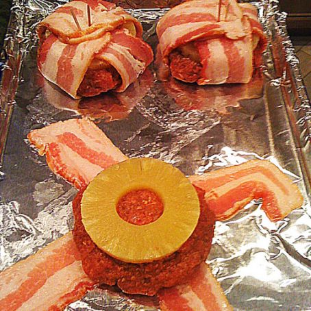 Pineapple Barbecue Bacon Burgers
