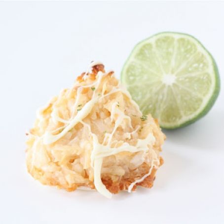 Coconut Lime Macaroons with White Chocolate