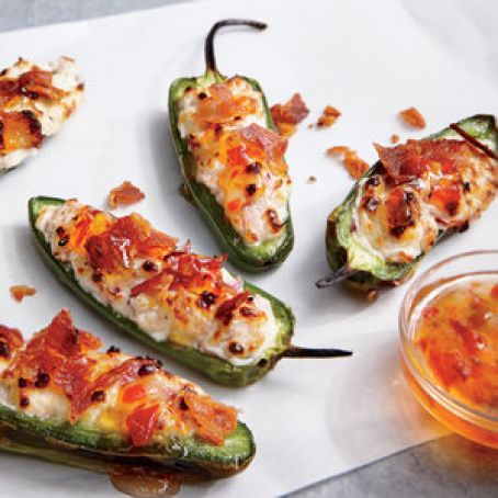 Bacon-Goat Cheese Jalapeno Poppers